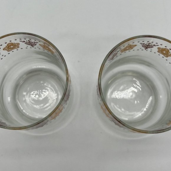 5 Libbey Butterfly Gold Drinking Glasses - Picture 2 of 3